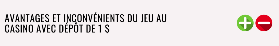 casino en ligne 1$